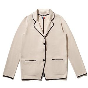 Kule The Syd Cream Navy Blazer Size Medium